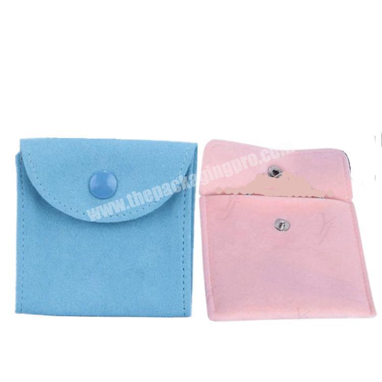 Custom luxury wholesale suede microfiber velvet pink jewelry bag pouch