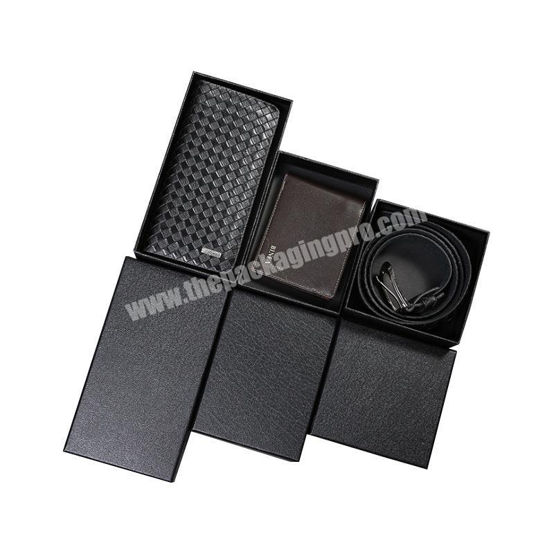 Custom-made heaven and earth cover belt box, long wallet, exquisite black packing box