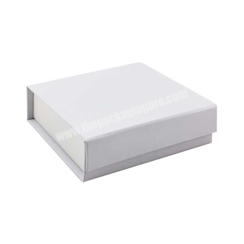 Custom mini small white folding gift box for jewelry packaging wholesale