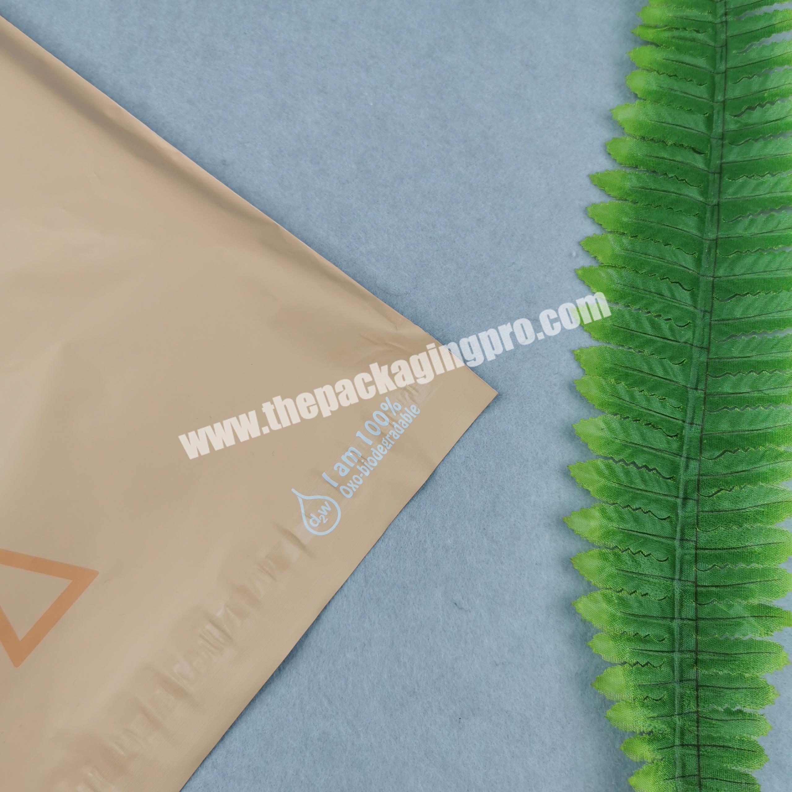 Custom nude biodegradable compostable eco friendly apparel packaging shipping supplies poly mailer mailing bag envelope