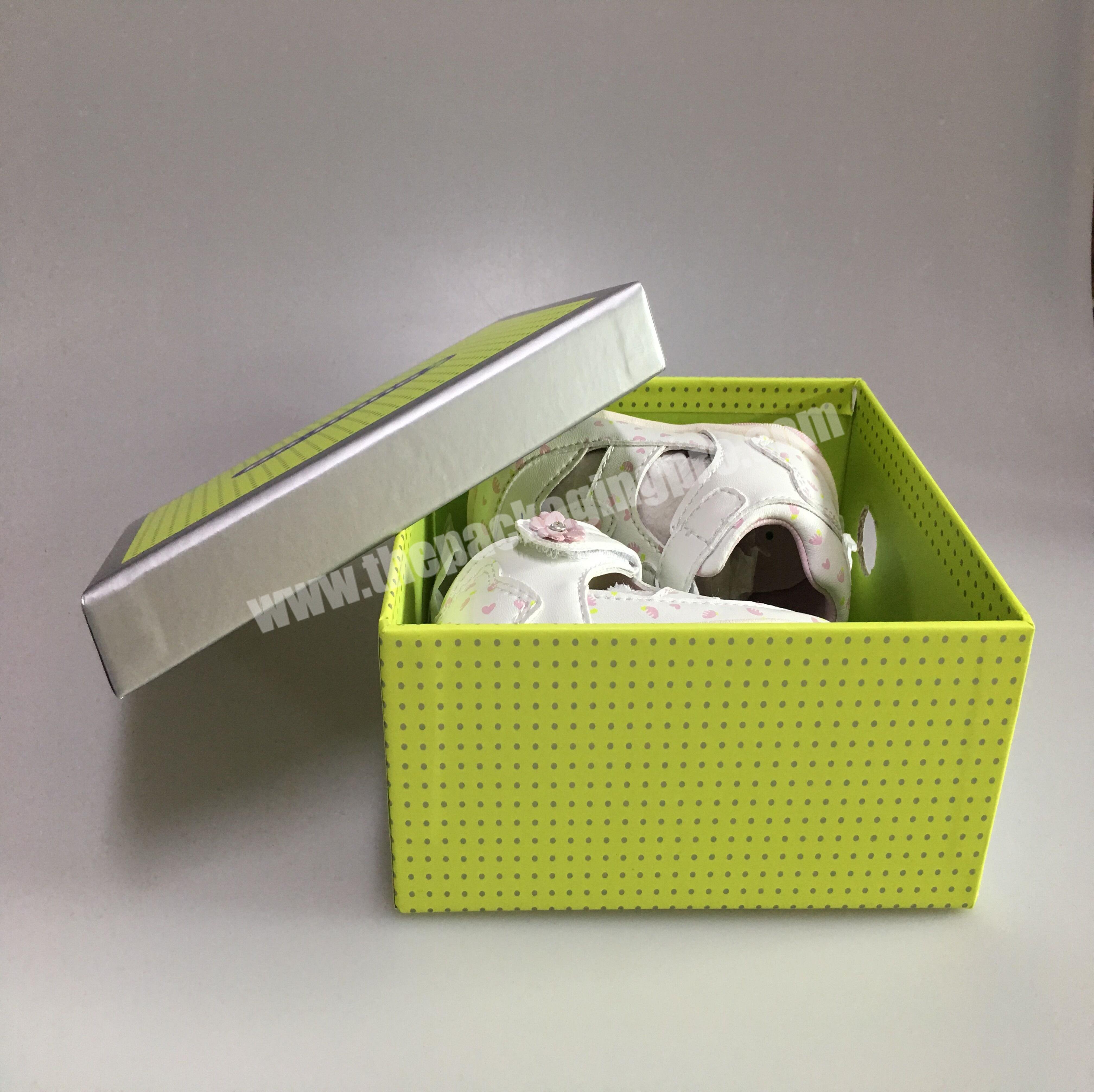 Custom paper slipper shoe box packaging  with logo
