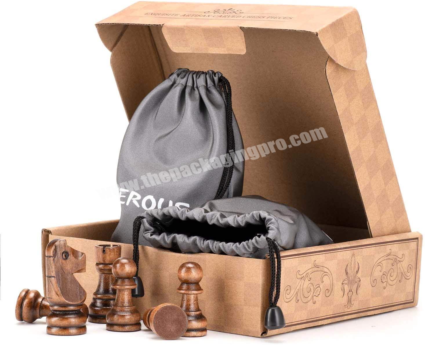 Custom printed Corrugated chess mailer brown kraft color  recycle packaging  postal shipping box