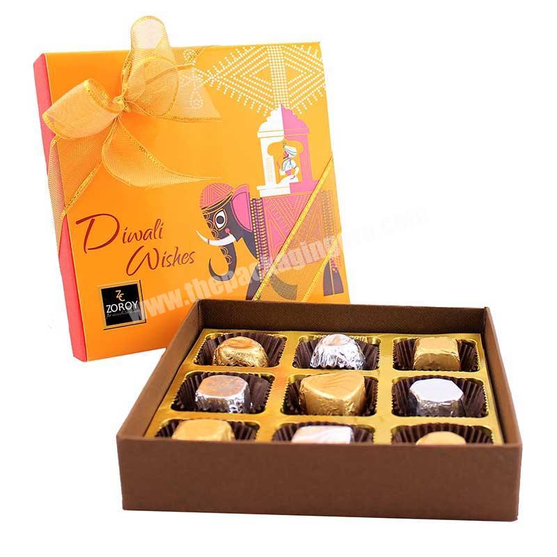 Custom printed cardboard Diwali sweets candy gift packaging box