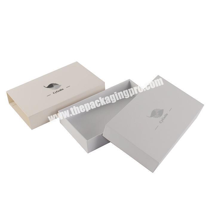 Custom printed cardboard luxury sliding box cosmetics and cutaway gift sets drawer box packaging