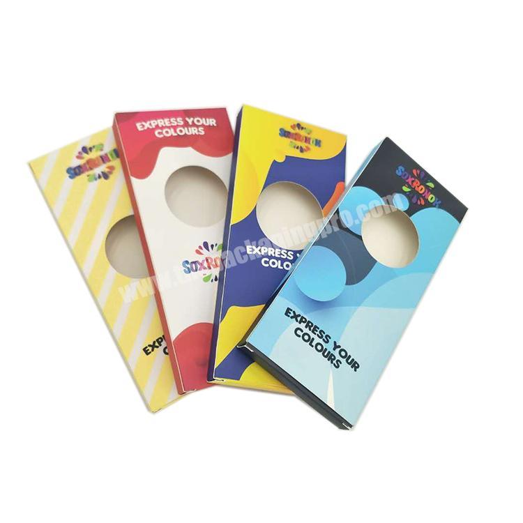 Custom printing any size ivory cardboard socks packaging boxes