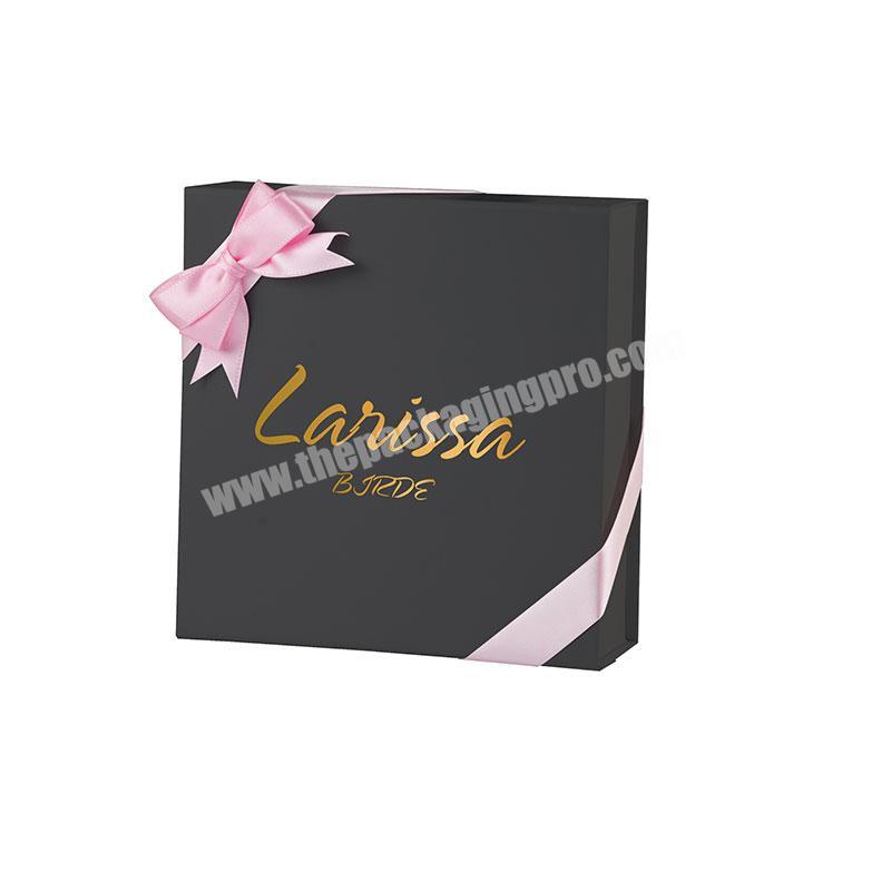 Custom printing black bridesmaid bridal proposal gift wrapping boxes