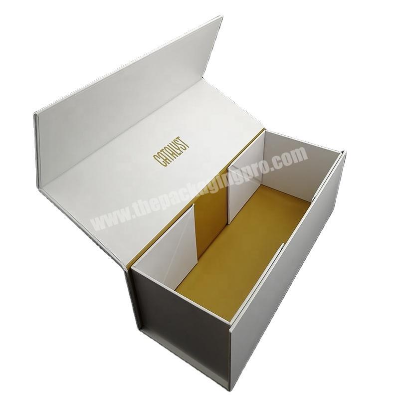 Custom printing logo rigid cardboard luxury flap open magnetic folding packaging gift box