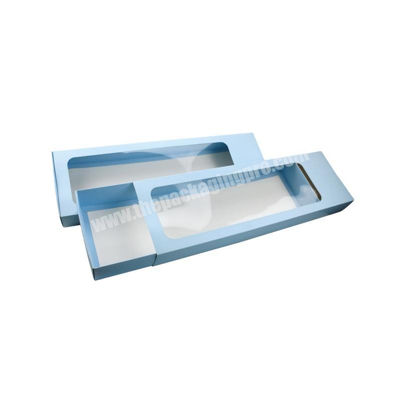 Custom printing sliding drawer box packaging scarf gift box with window