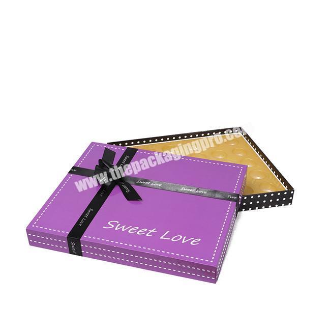 Custom rigid cheap premium muslim eid chocolate raffaello giveaway strawberry packaging box commercial with inserts
