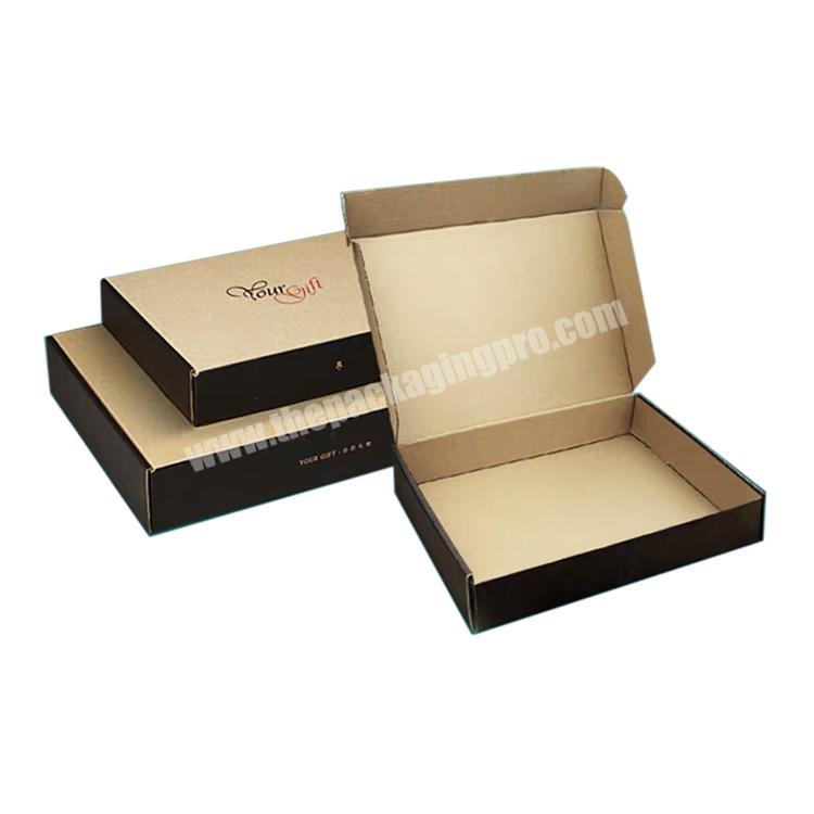 Custom size off-set printing brown corrugate cloth packaging box