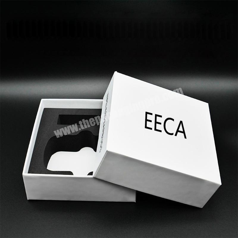 Custom small white drawer bluetooth earphone paper packing box cardboard earphone storage packaging box mould with foam insert