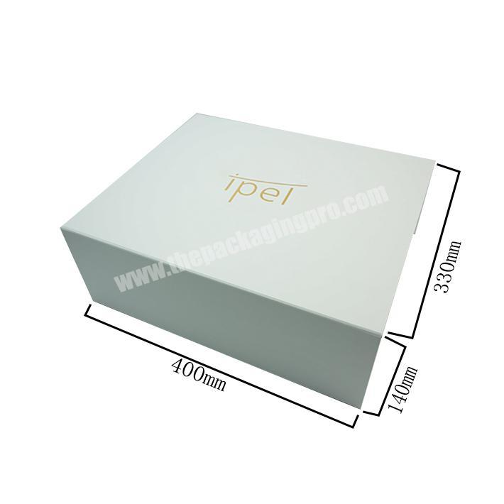 Custom white folding cardboard box gift box with embossing environmentally friendly box packaging