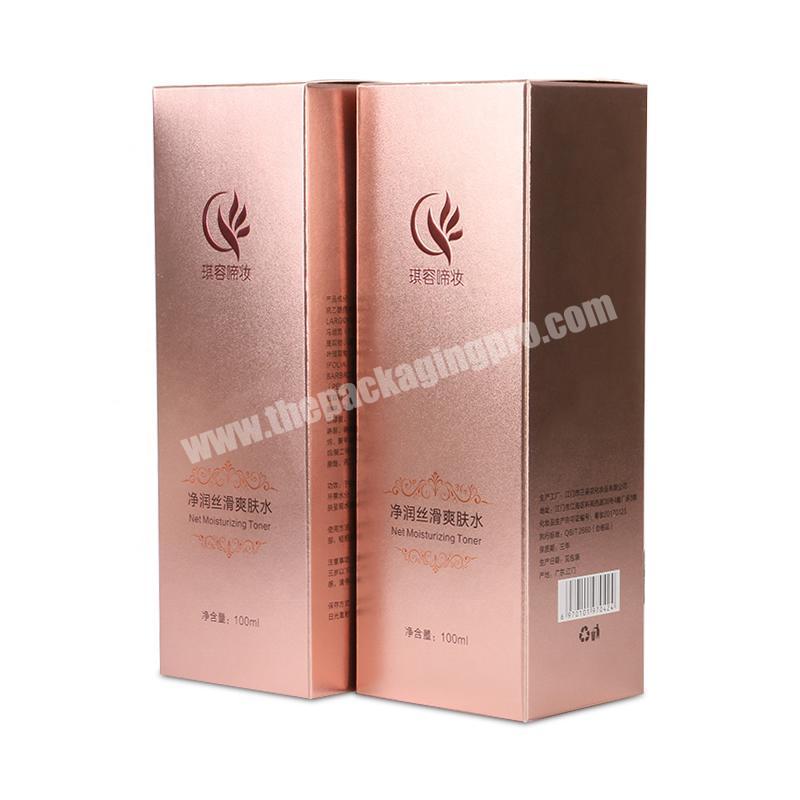Custom wholesale luxury silver foil cardboard paper box for skincare cosmetics packaging box  paper make up box