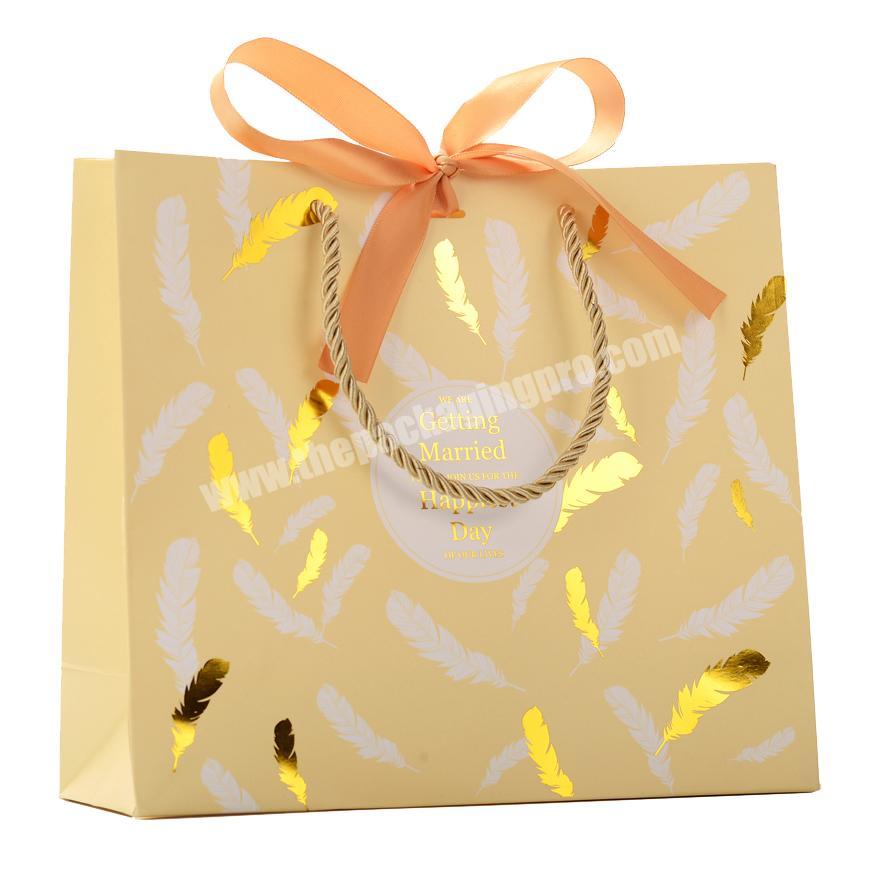 Customizable Gold Foil Paper Gift Tote Bag