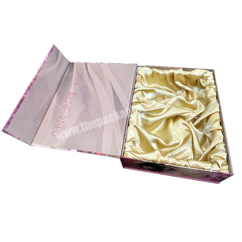 Customizable Logo Carton Packaging Magnetic Luxury Fashion Cosmetics Gift Candle Flannel Lined Book Box