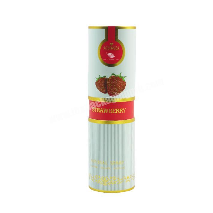 Customizable logo bronzing exquisite design white round cylinder small packaging gift box recycling craft paper tube