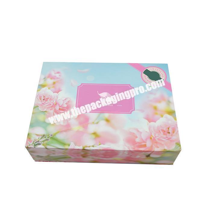 Customizable logo carton packaging magnetic luxury fashion cosmetics gift book box
