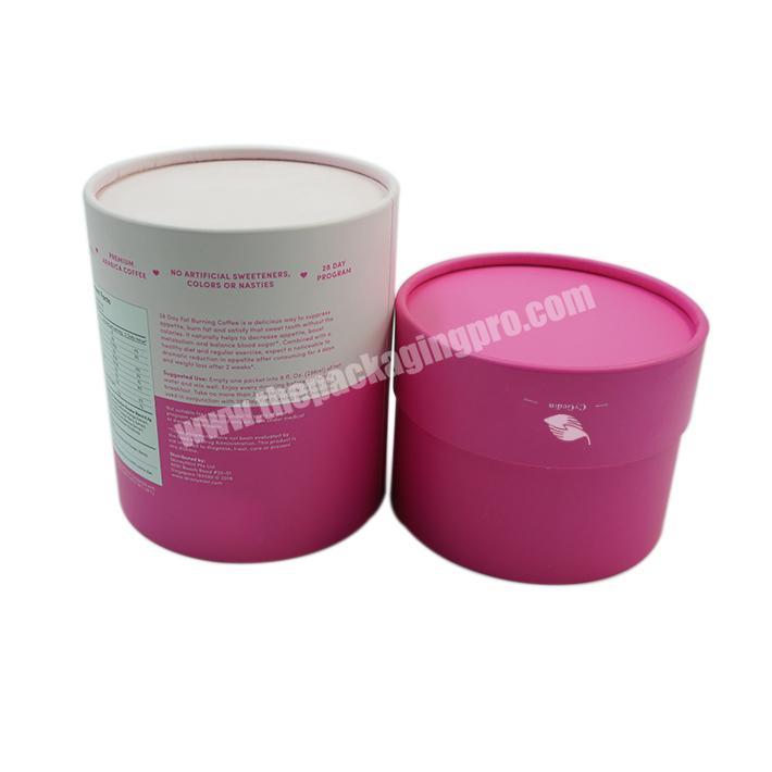 Customizable logo exquisite design pink round cylinder small packaging gift box recycling craft paper tube