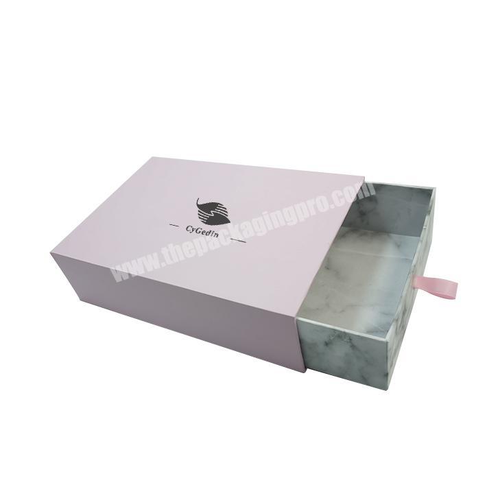 Customize Small Gift Box with Drawer Storage Lashes Box Paper Custom Sliding Jewelry Packaging Slid Box with Window