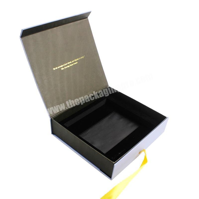 Customize logo printed luxury magnetic lid storage gift box book style products packaging box