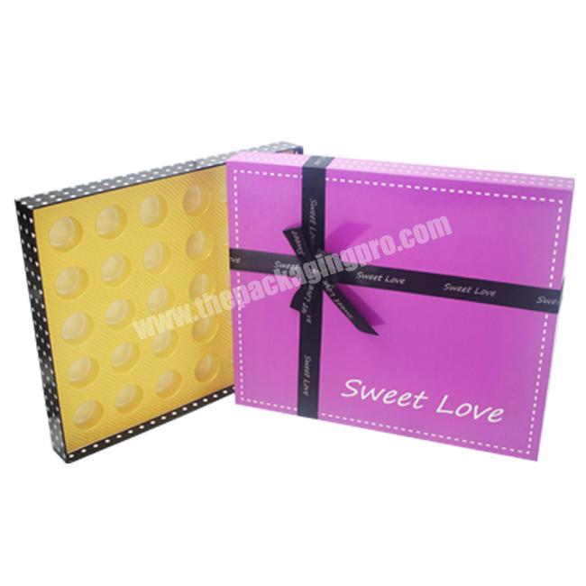 Customized Cardboard Candy Chocolate Packaging Boxes With Dividers