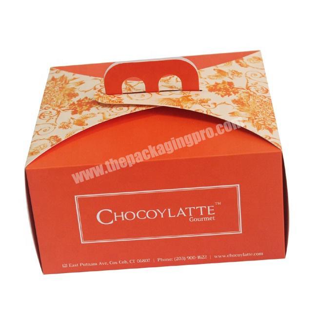 Customized Christmas Grade Paper Food Loaf Cake Box with Window