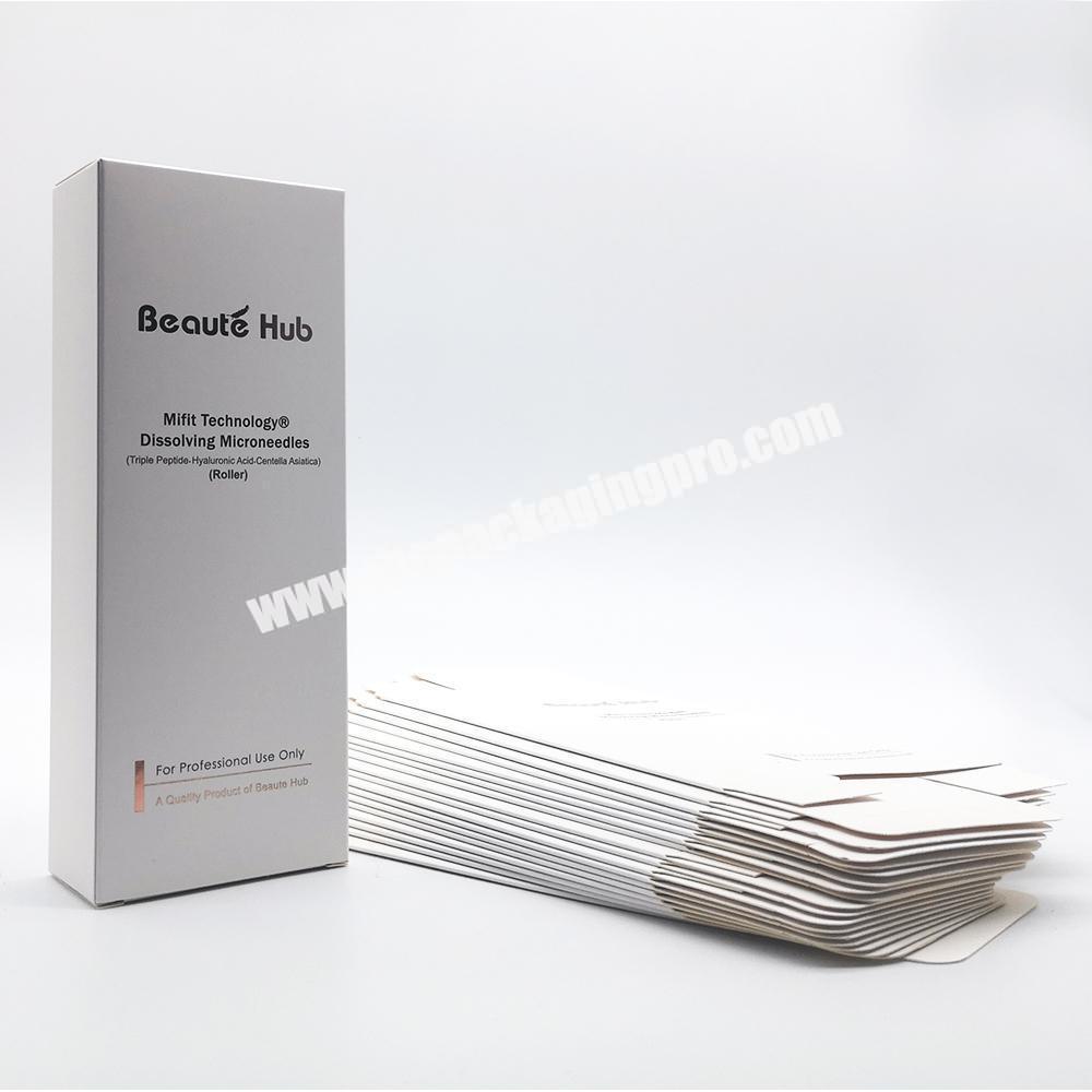 Customized Coated Paper White Cardboard Skin Care Packaging Gift Box With embossing