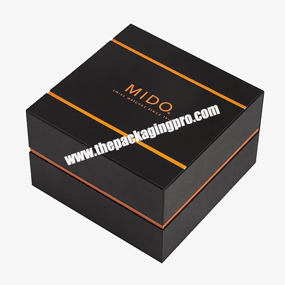Customized Exquisite Watch Packaging Book Shape Rigid Gift Boxes With Paper Tray