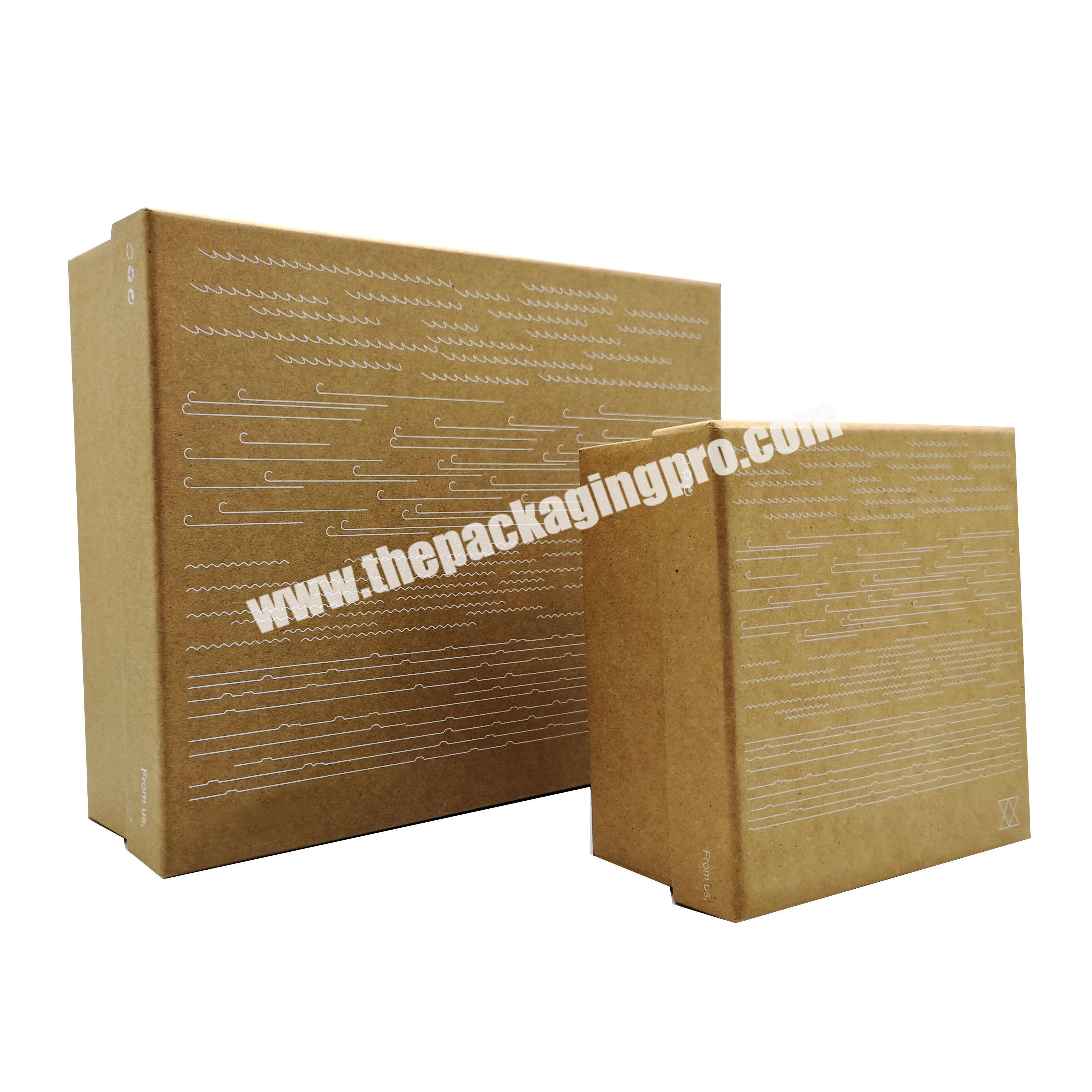 Customized Kraft Paper Grey Board E-co Friendly Packaging  Removable Lid Rigid Boxes