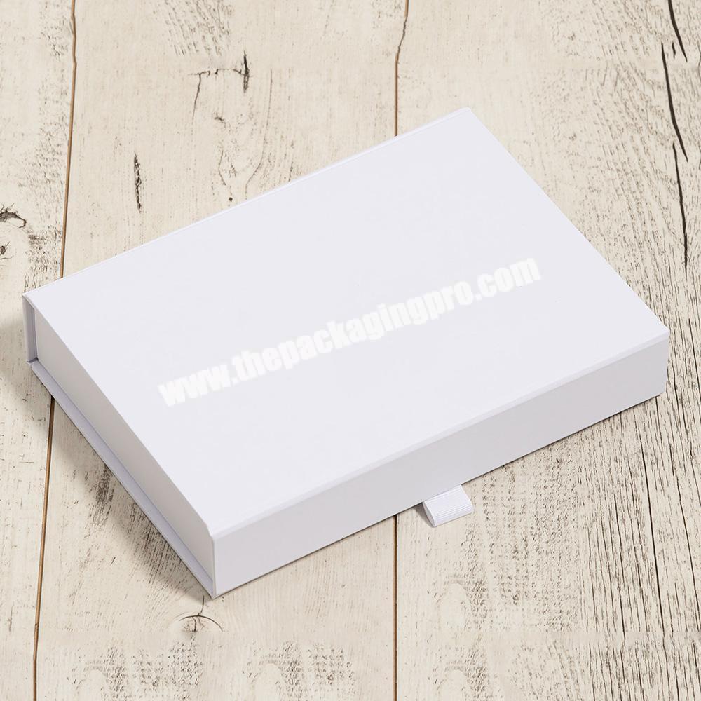 Customized Logo A5 White Cardboard Packaging Folding Magnetic Lid Rigid Paper File Gift Boxes