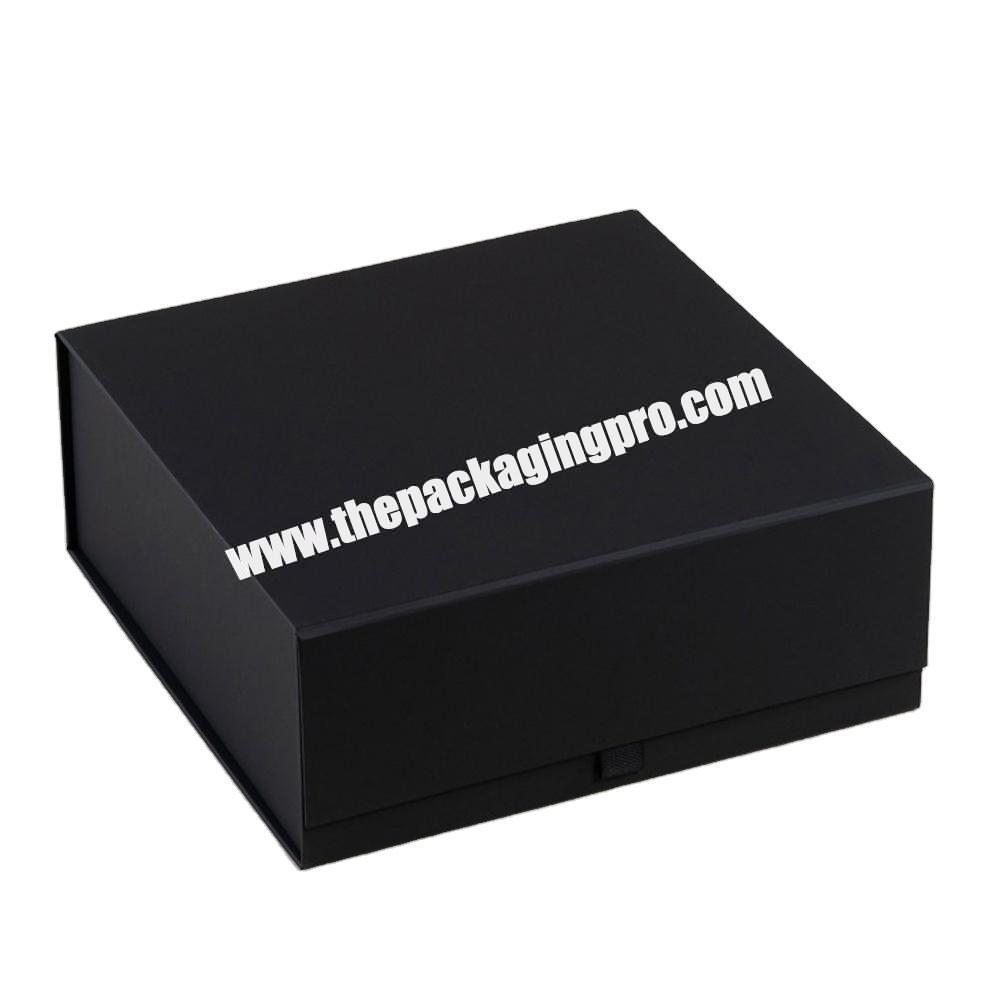 Custom Logo A5 Folding Black Magnetic Rigid Cardboard Paper Packaging Luxury Gift Boxes
