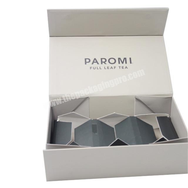 Customized Logo Folding Paper Box,Collapsible Gift Box for Tea Packaging with Paper Insert