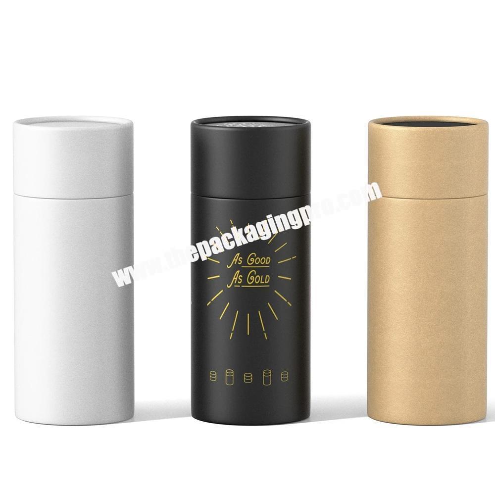 Customized Logo Kraft Paper Essential Oil Jar Packaging Round Shape Small Tube Cylinder Gift Box