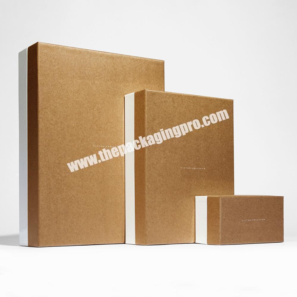 Customized Logo Kraft Paper Grey Board Black And White Packaging Removable Lid Rigid Boxes