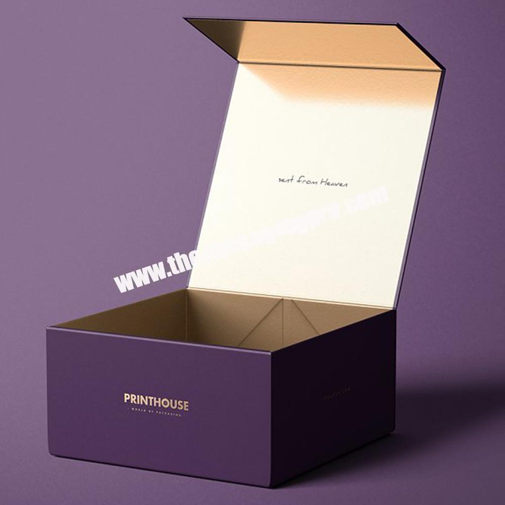 Low Moq Luxury Hardcase Collapsible Rigid Paper Packaging Magnetic Gift Boxes With Customized Logo