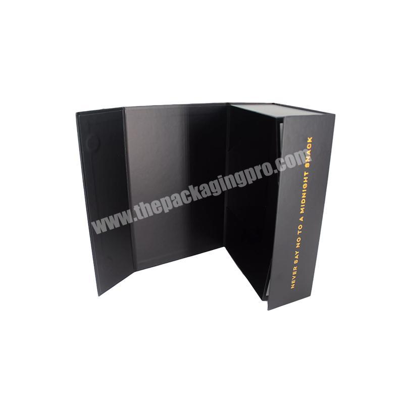 Customized Logo Paper Box Packaging Closure Gift Boxes Matt Black Luxury Packing Cardboard Magnetic Gifts Boxes