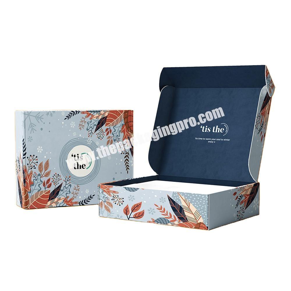 Customized Logo Printed Tuck Top End box Corrugated Paper Clothes Packaging Mailing Gift Box