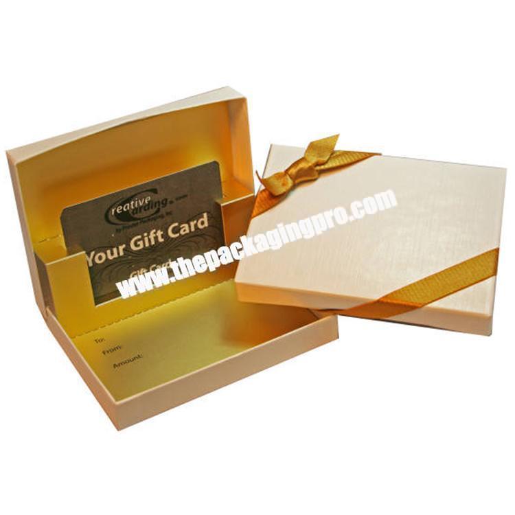 Customized Luxury Gold Fancy Paper Packaging Credit Band VIP Membership Card Gift Boxes