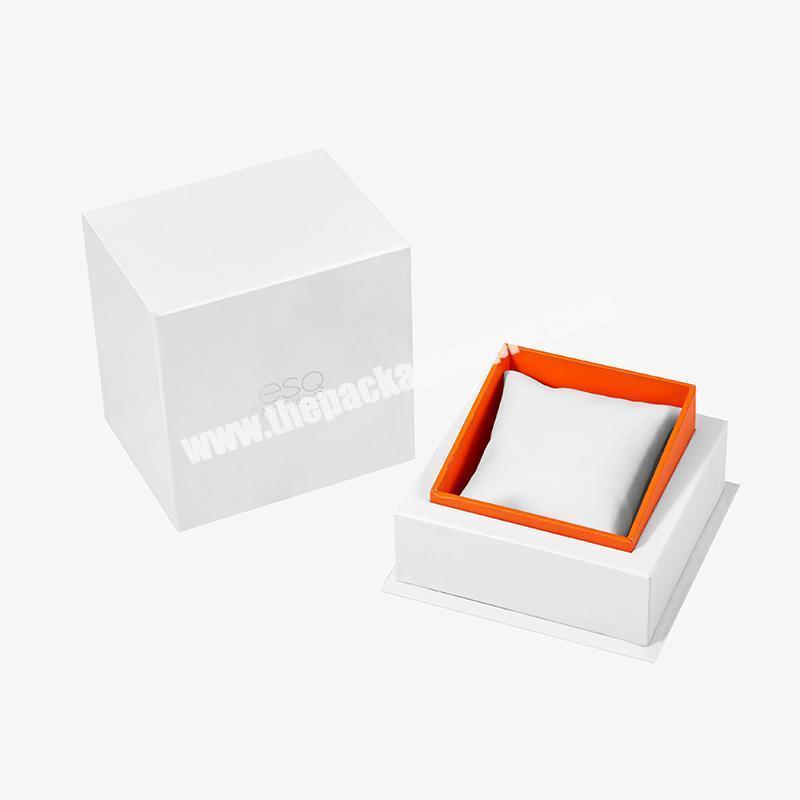 Customized Luxury Packaging Necklace Lid And Base Rigid Gift Boxes With Paper Tray And Sponge