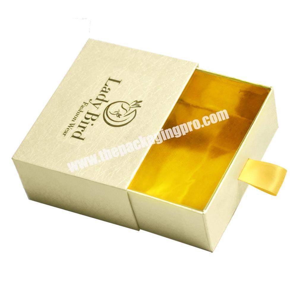 Customized Luxury Shoes Clothing Apparel Dress Rigid Paper Packaging Drawer Sliding Gift Boxes