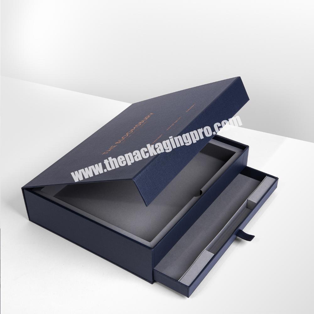 Customized Multi-function Double Layer Drawer Paper Packaging Magnetic Jewelry Gift Box