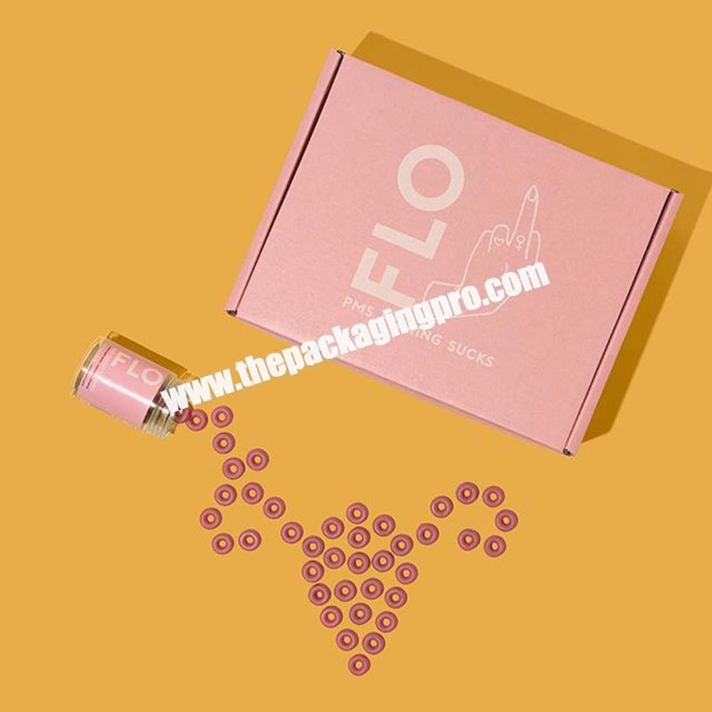 Customized Pink Tuck End Box With Corrugated Paper Notebook Packaging Gift Box