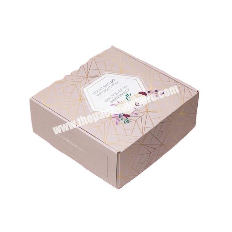 Customized Printed Corrugated Cardboard Packaging Square Mailer Postal Paper Box For Cosmetic
