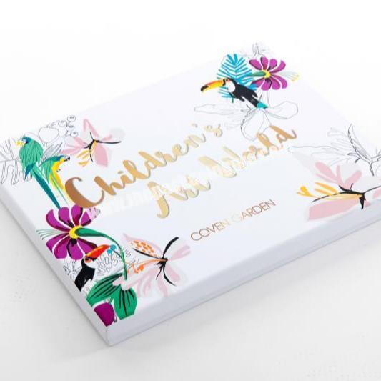 Customized Printed White Paper Packaging Removable Lid And Base Rigid Gift Box For Greating Card