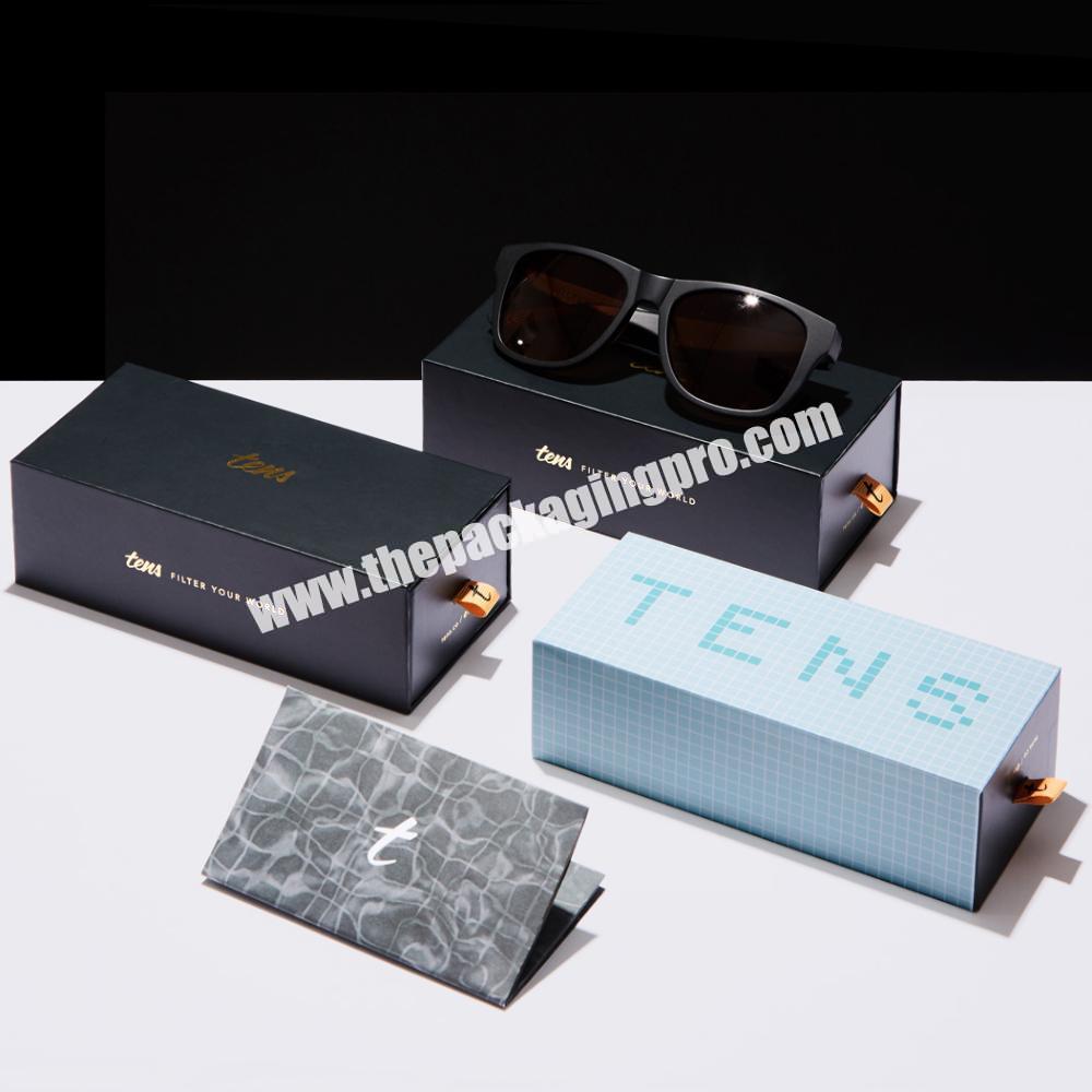 Customized Private Logo Luxury Sunglasses Paper Packaging Eyewear Drawer Rigid Gift Box