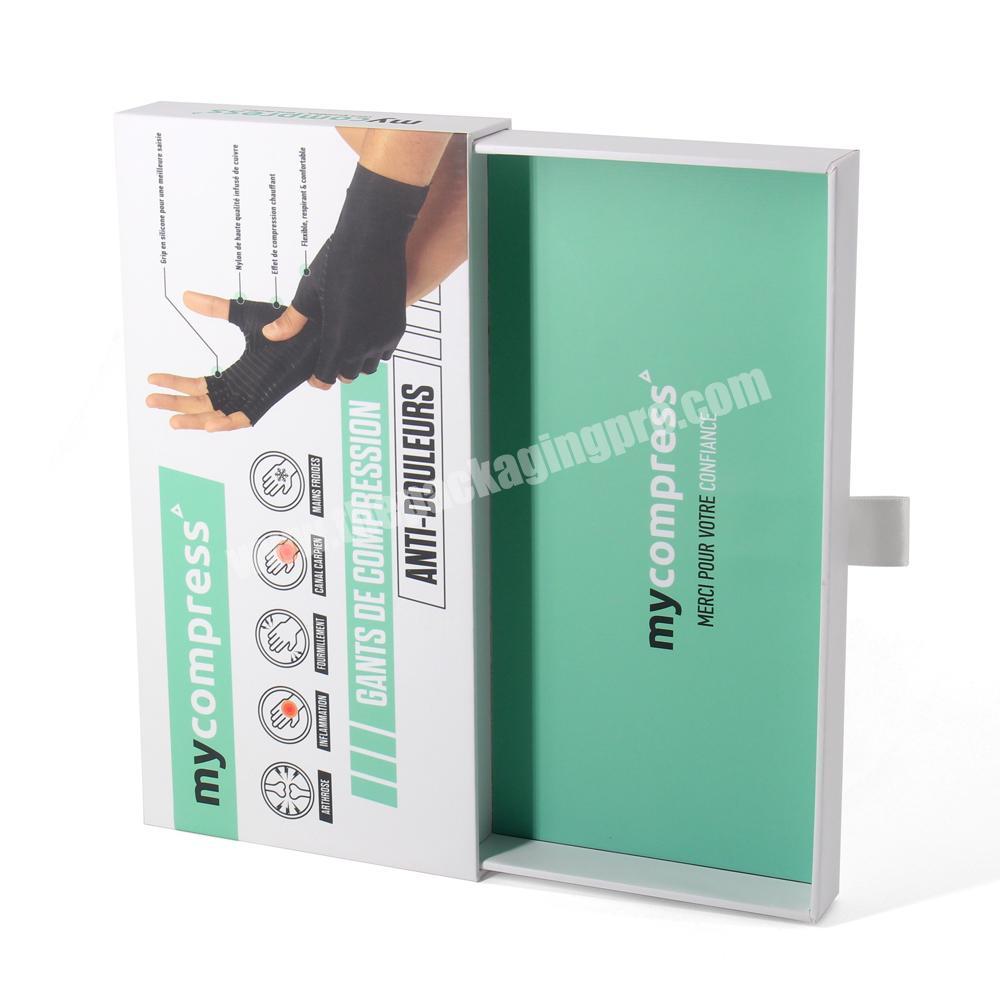 Customized Styles Cardboard Paper Thin Drawer Luvas Packaging Box