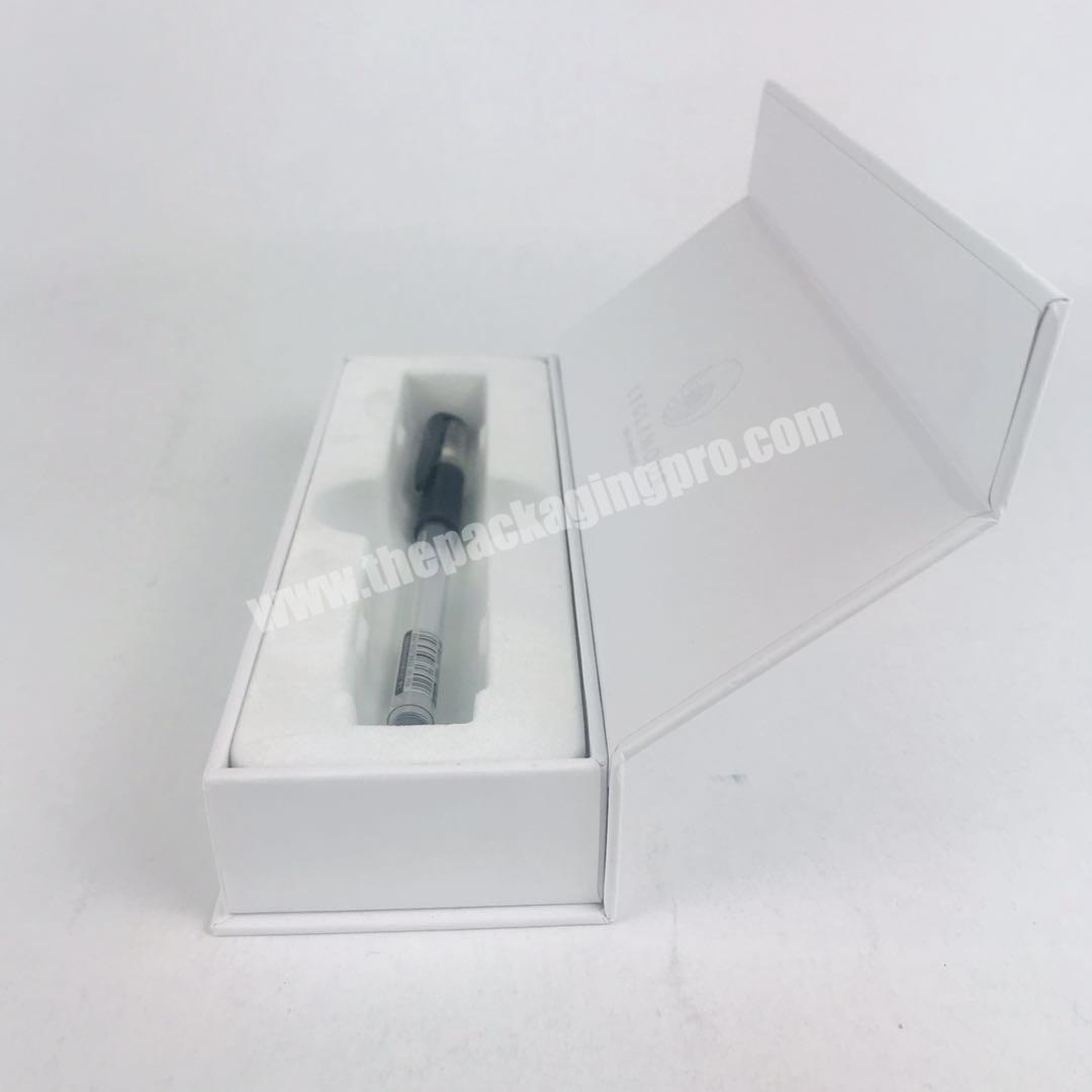 Customized White Magnetic Closure Printing Paper Packaging Gift Box For Pen