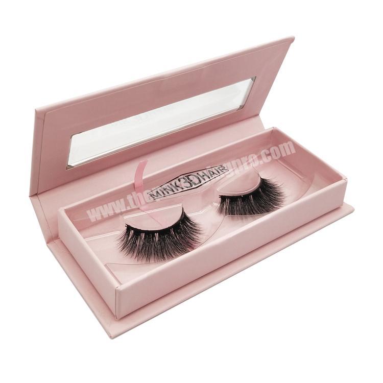 Customized cardboard eyelash mink rigid gift boxes custom  box manufacture false eyelash glue paper eyelash packaging box
