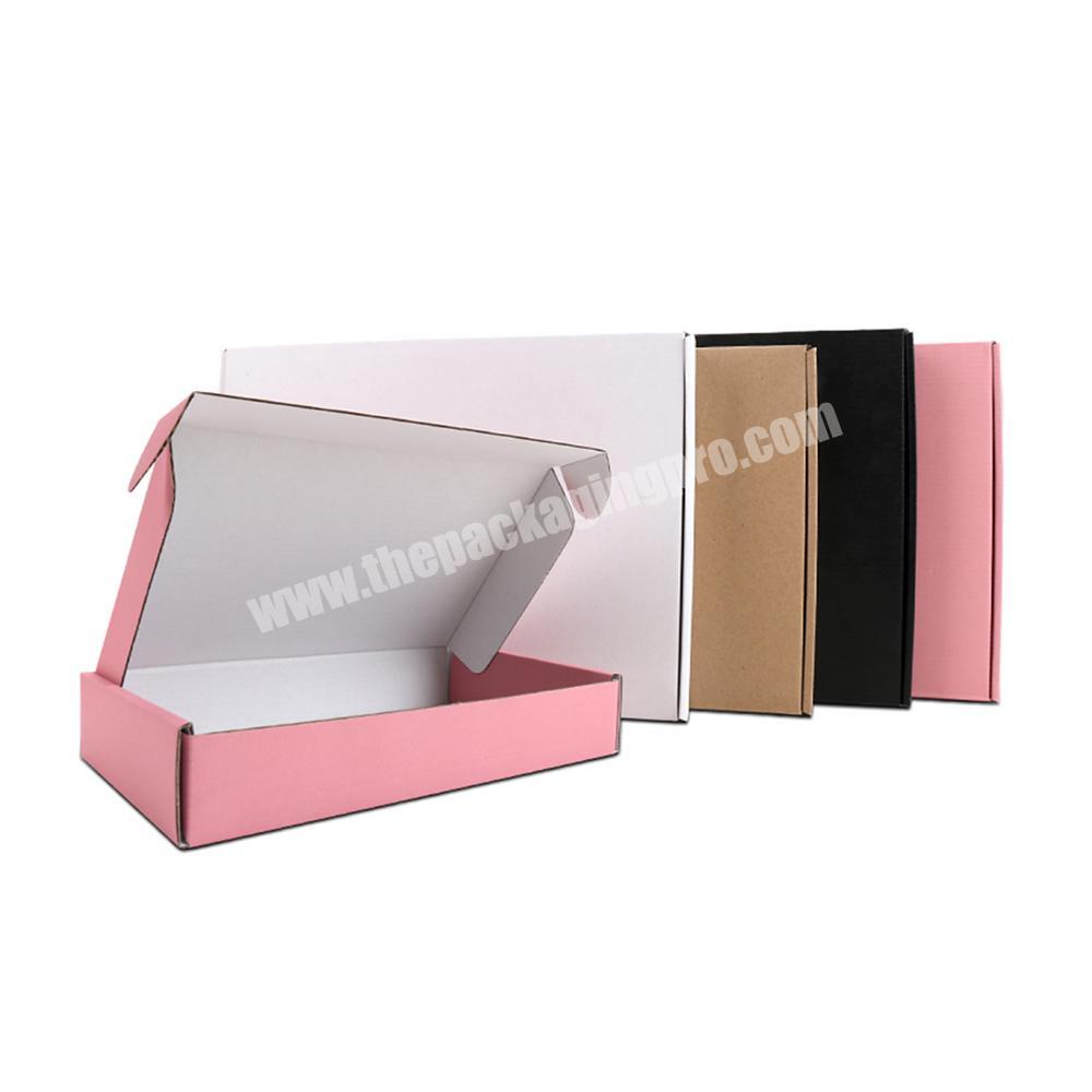 Customized cute colored apparel garments underwear t shirt eyelash mailer shipping box packaging boxes with custom logo printed