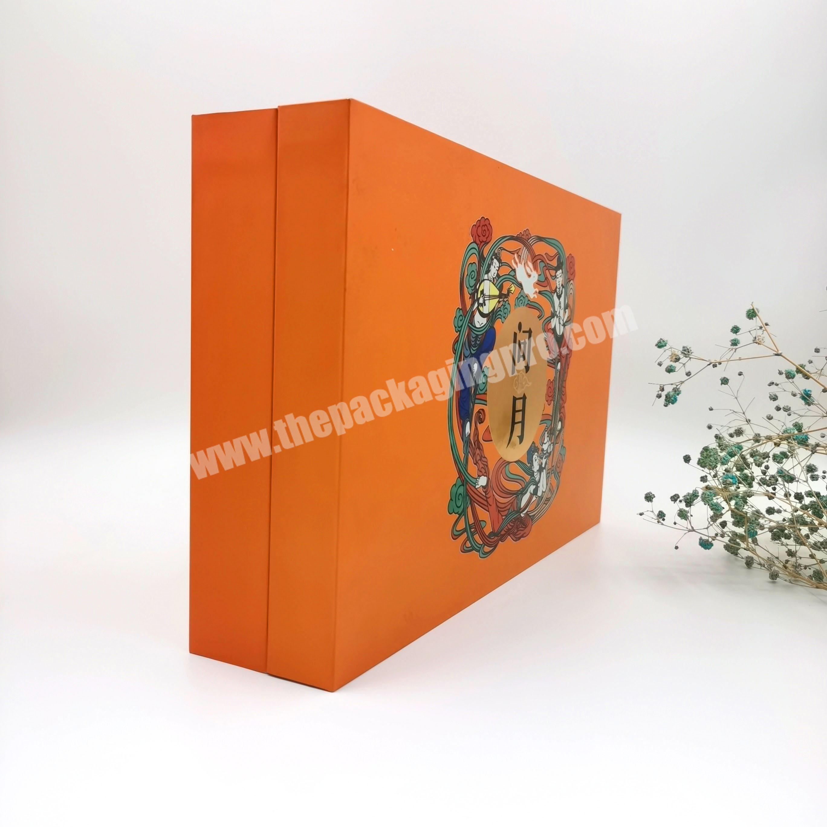 Customized high-end printing logo packaging carton gift box heaven and earth cover box